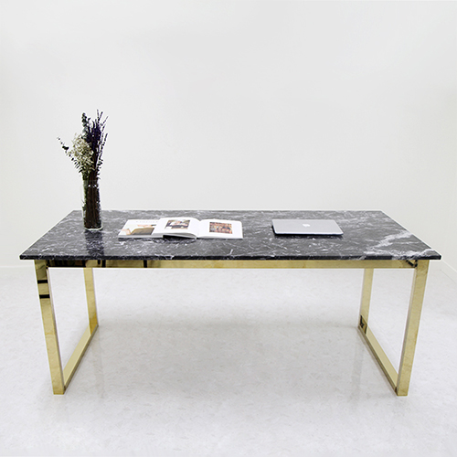 아르마블 천연 대리석 골드 직사각 식탁 테이블 (대리석 그라지오까르니꼬)