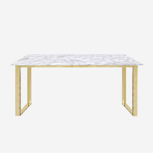 아르마블 천연 대리석 골드 직사각 식탁 테이블 (대리석 아라베스카토)